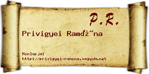 Privigyei Ramóna névjegykártya